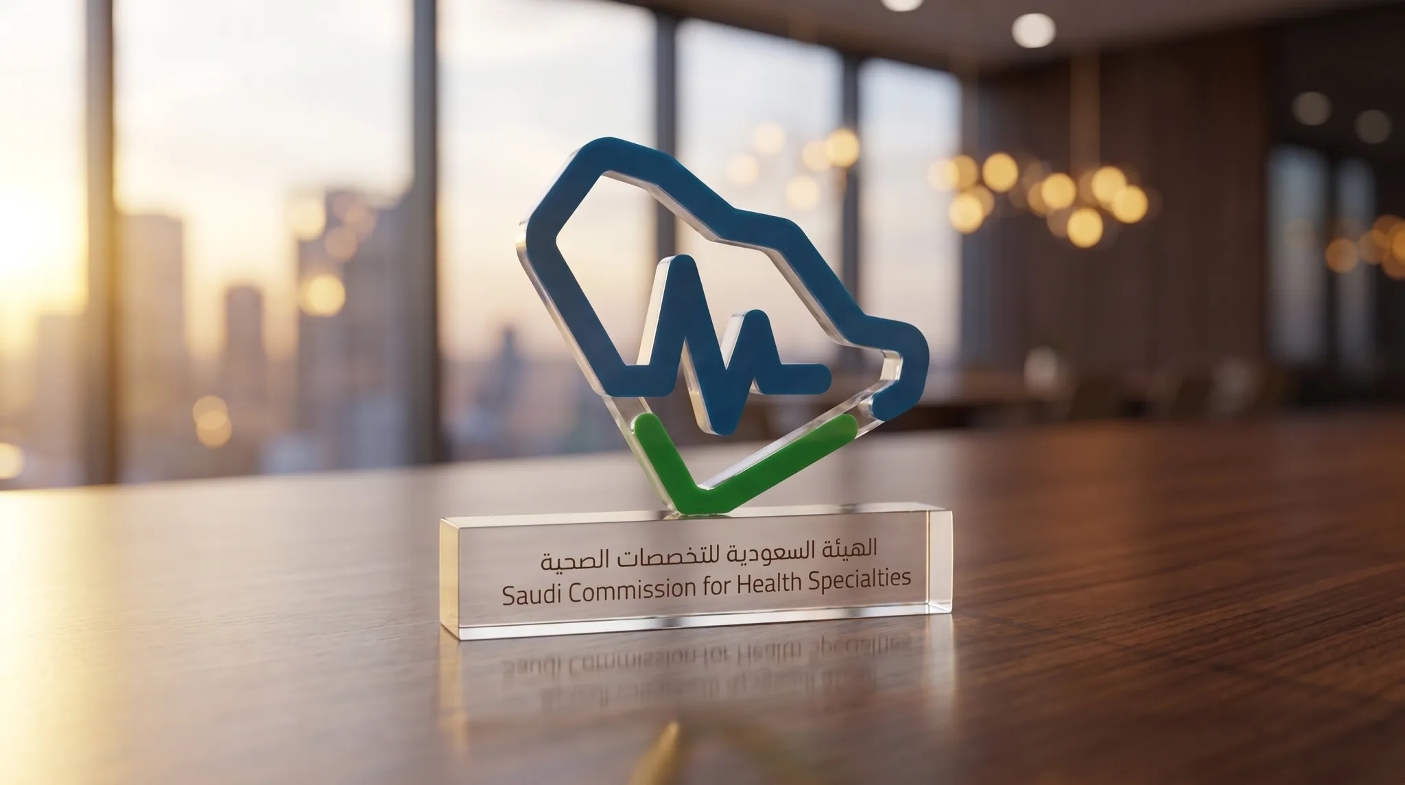 الهيئة السعودية للتخصصات الصحية — درعُ أكريليك بشكلِ الشعار