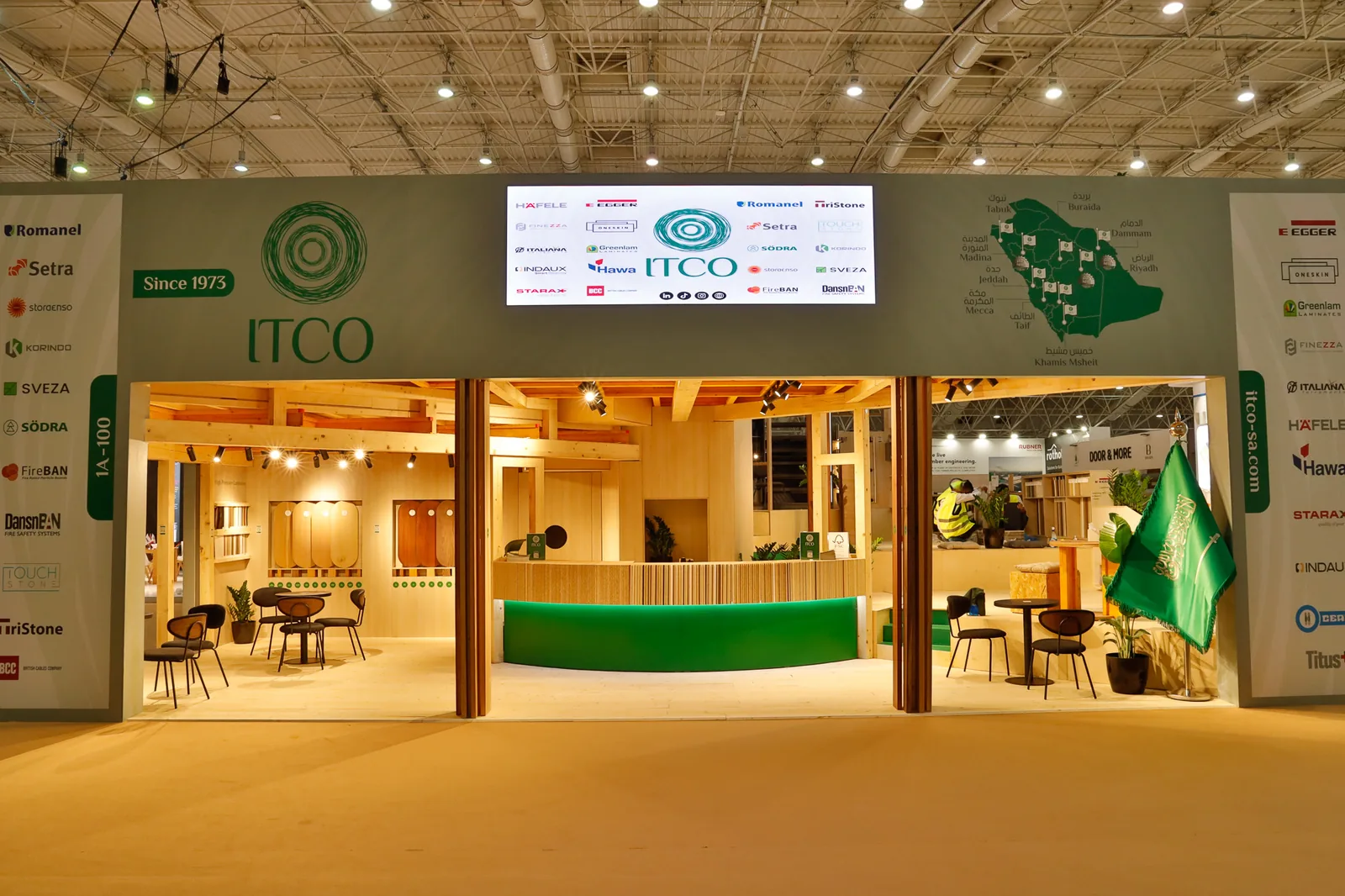 Reception Desk and LED Wall