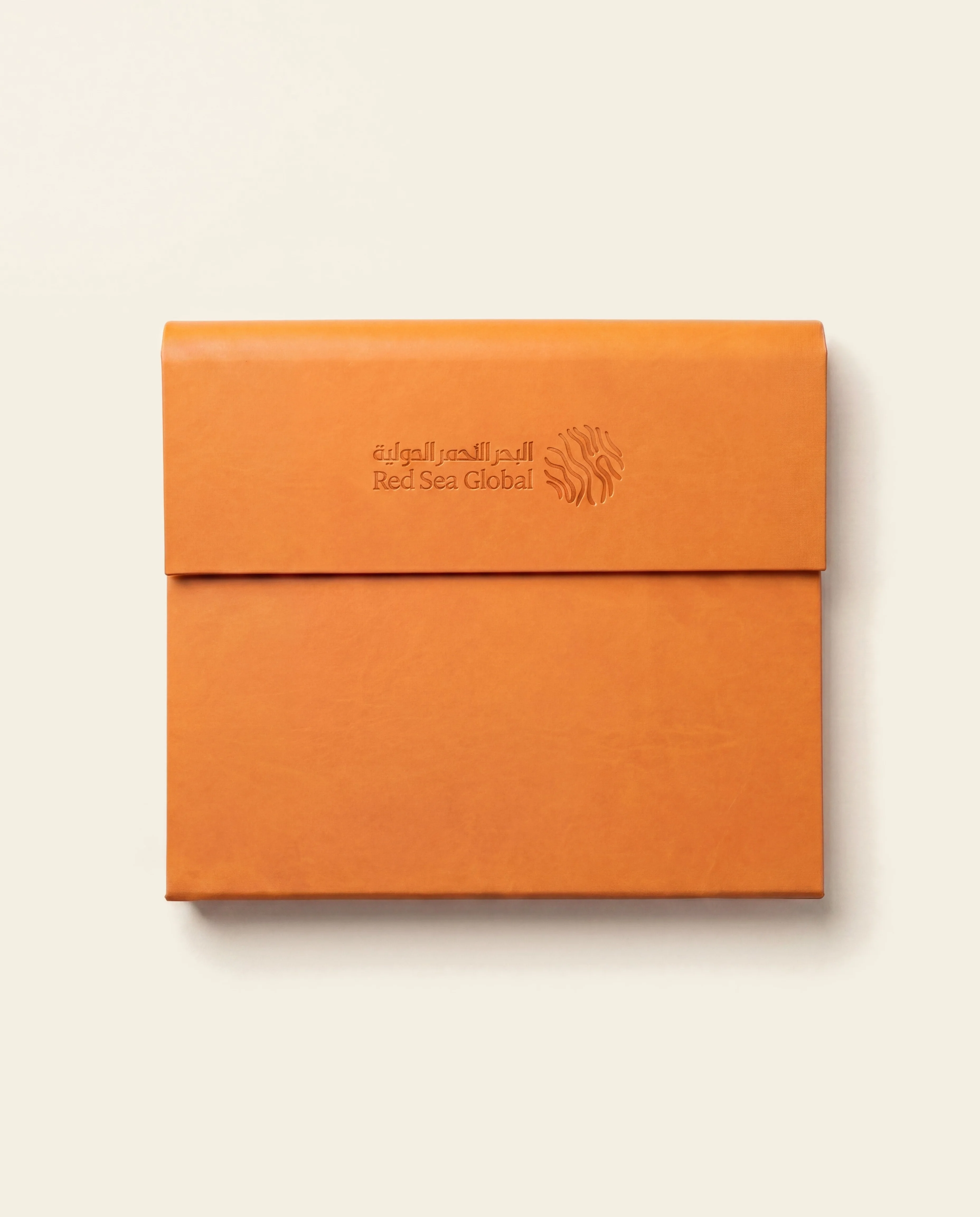 Red Sea Global corporate gifts. Leather folder.