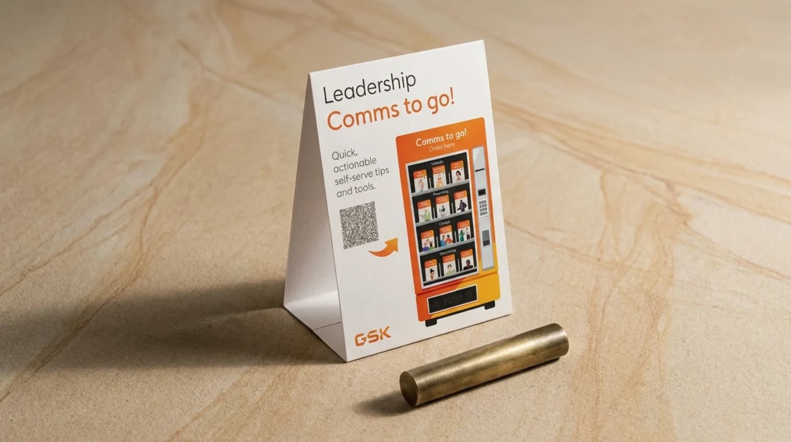 GSK · Leadership Comms tent card