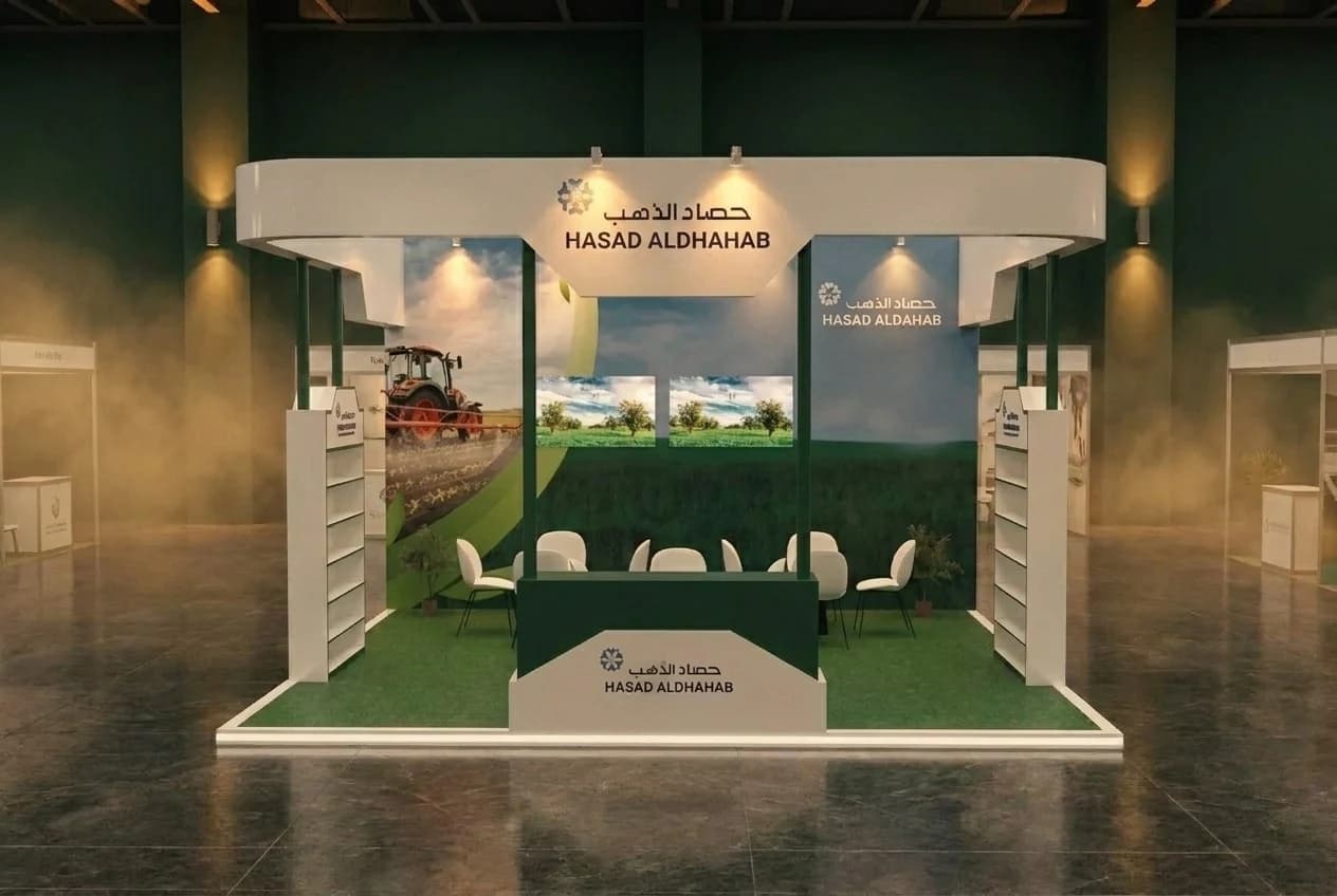 Wood Fabrication · Riyadh, Vista United exhibition fabrication