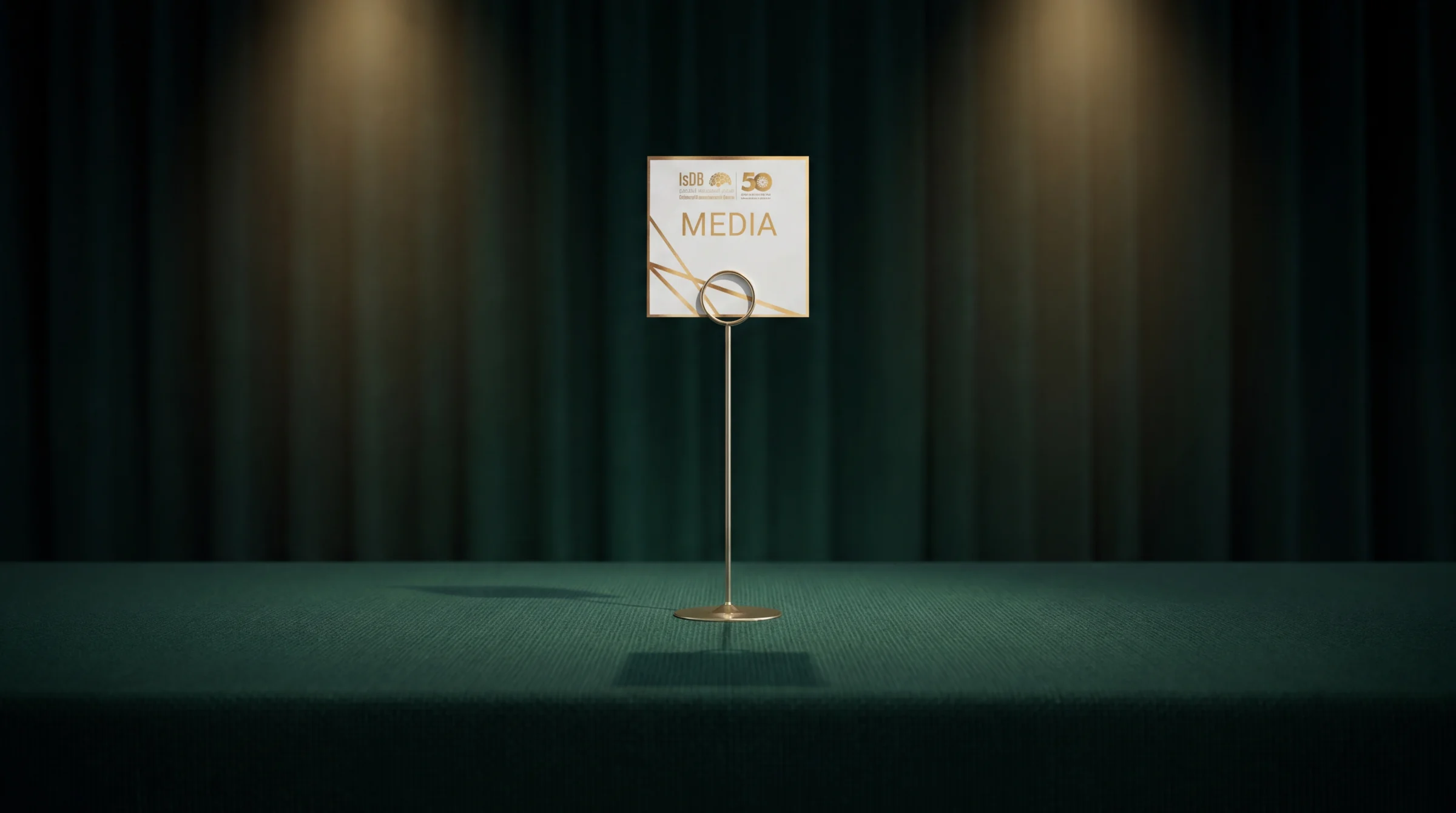 ISDB 50th anniversary media-table signage produced by Vista United