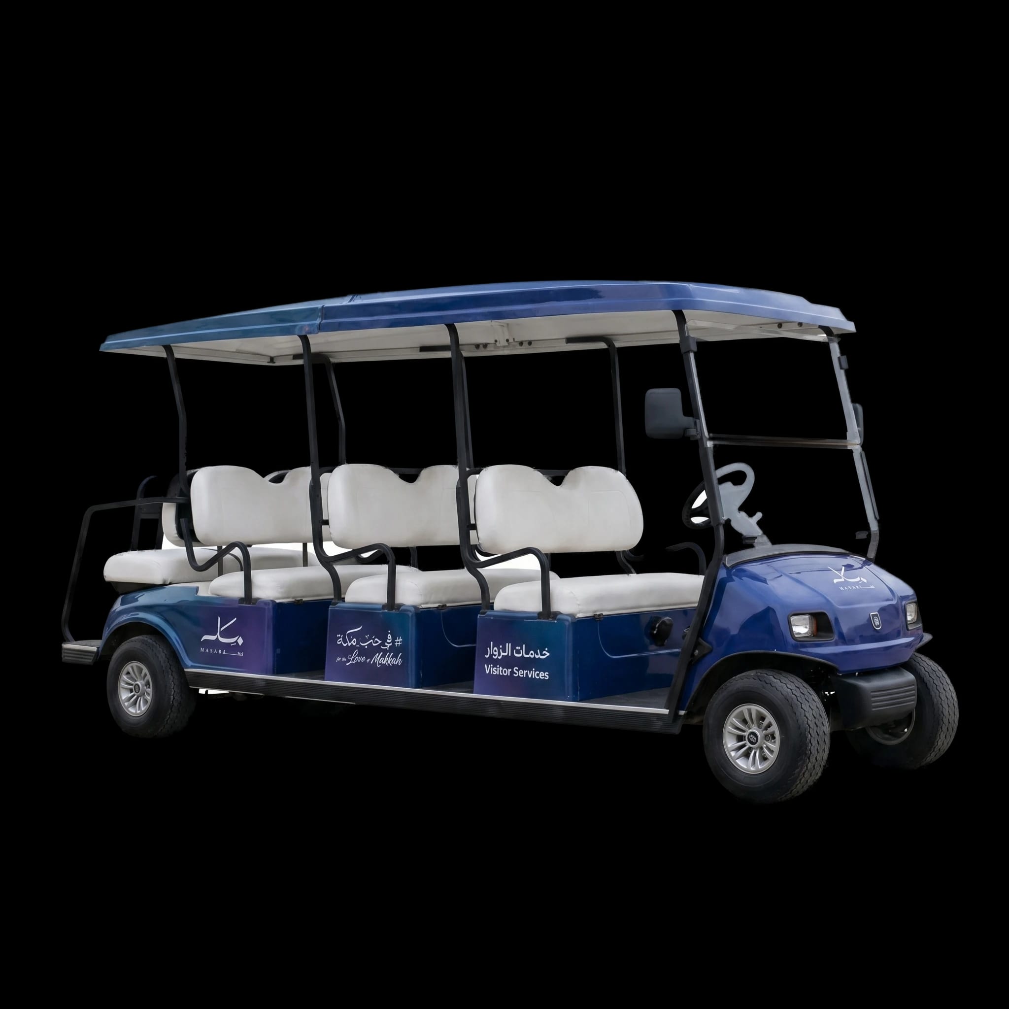 Masar branded golf cart side