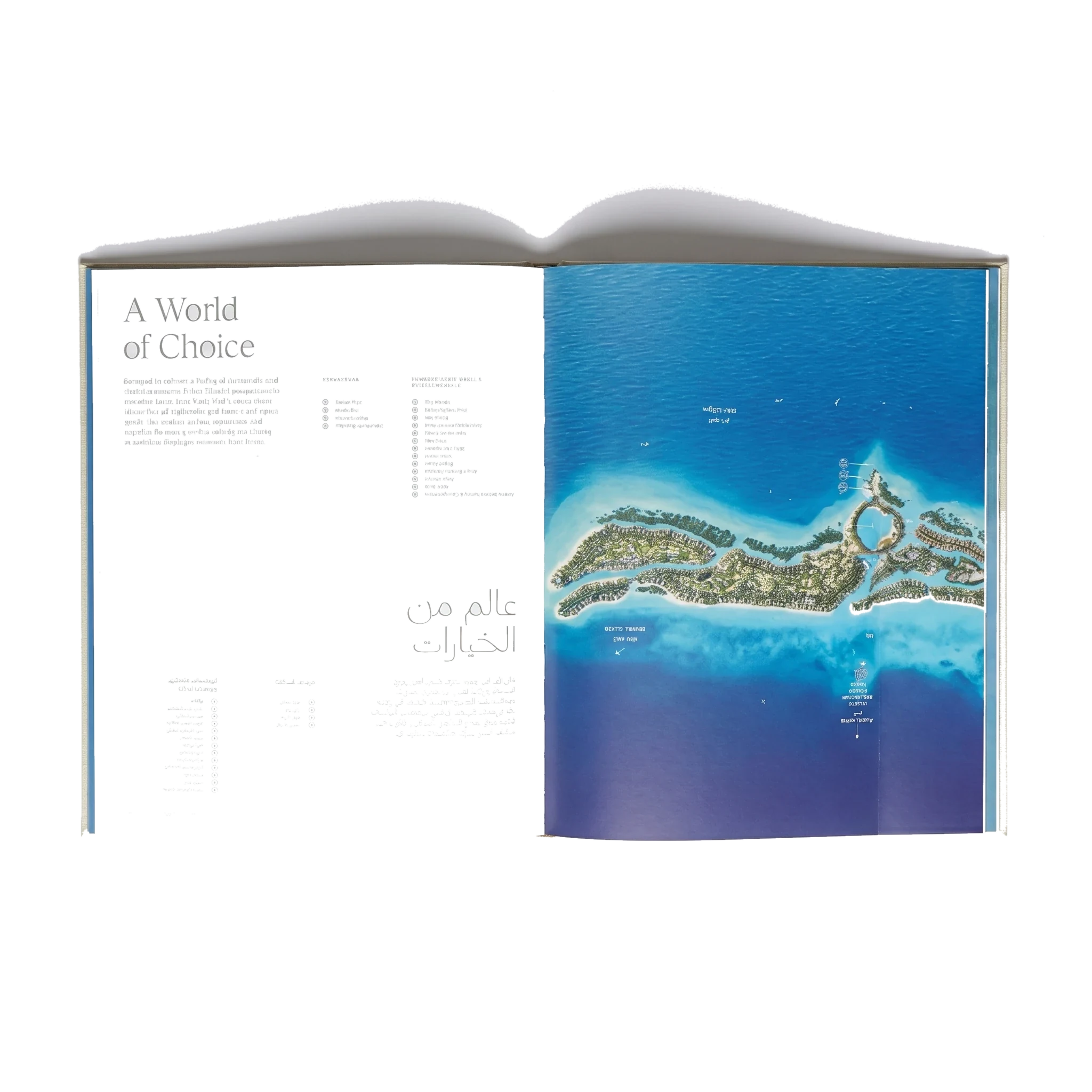 Residences book interior. Map spread.